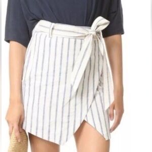 Madewell Portside Linen Striped Skirt